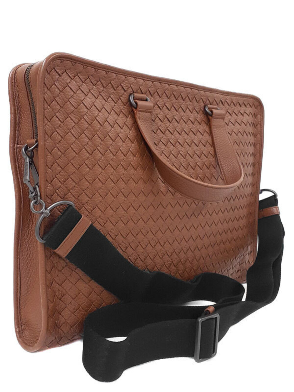Bottega Veneta Briefcase Intrecciato Business Bag Black